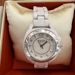 Coach Women's White Ceramic Watch
